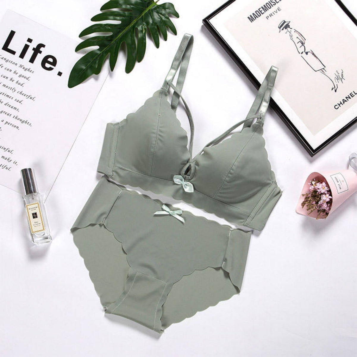 (Pack of 8) Women's  Bra Panty Lingerie Set for Girl's | BP-06