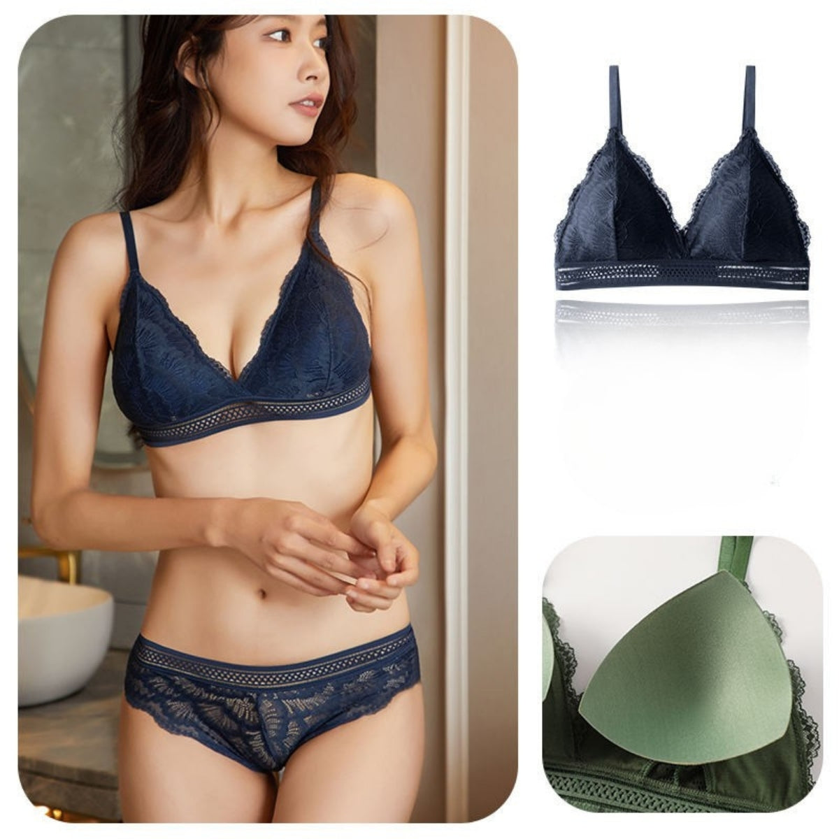 (Pack of 8) Women's  Bra Panty Lingerie Set for Girl's | BP-05